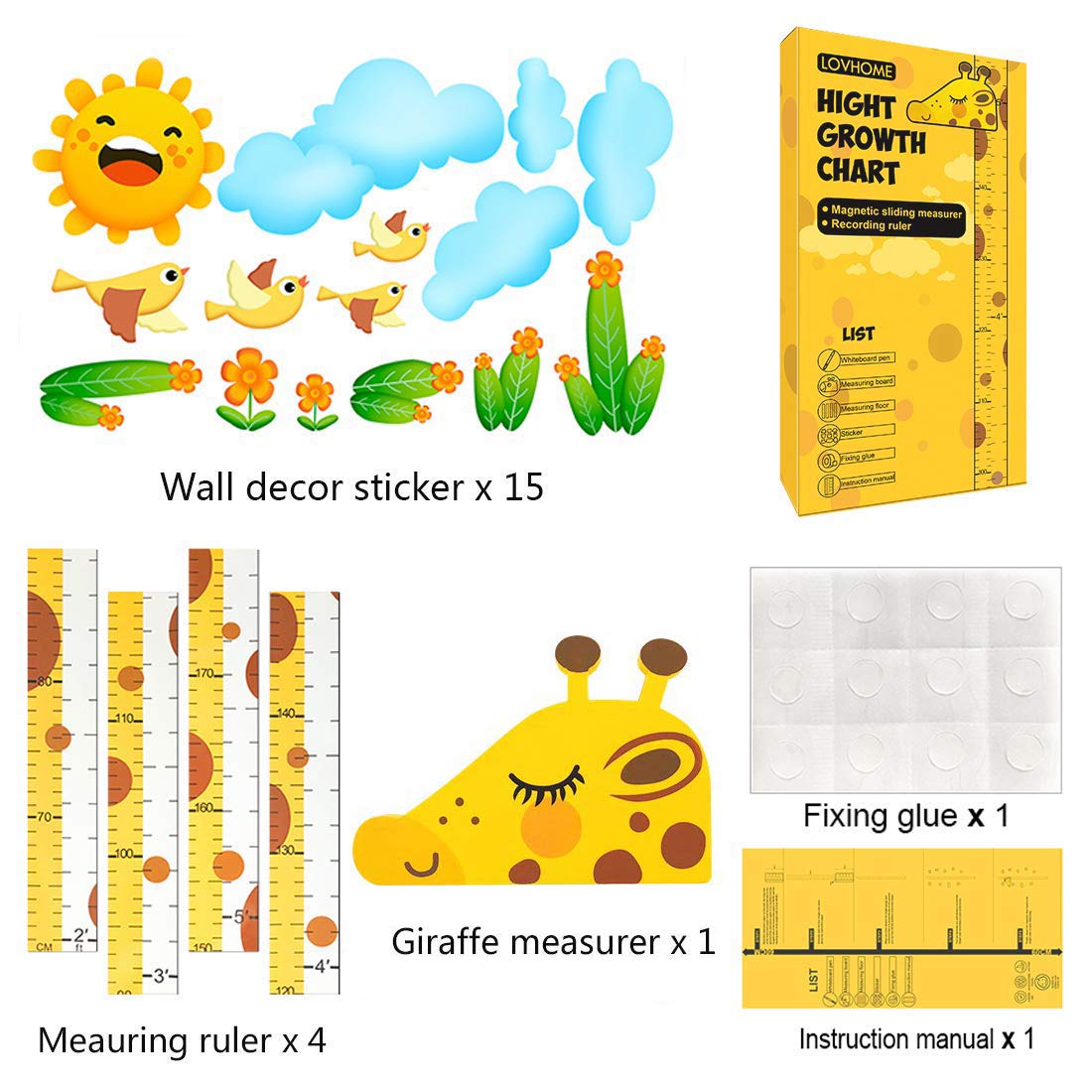 Magnetic Giraffe Height Chart